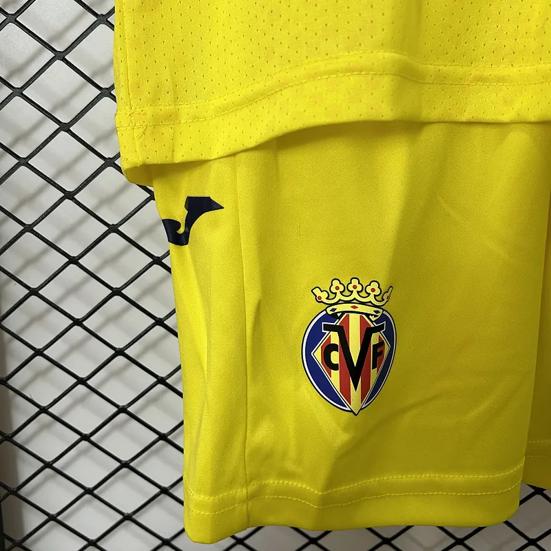 24-25 Villarreal Home Kid Kits Youth Apparels Soccer AAAAJersey Yupoo 6