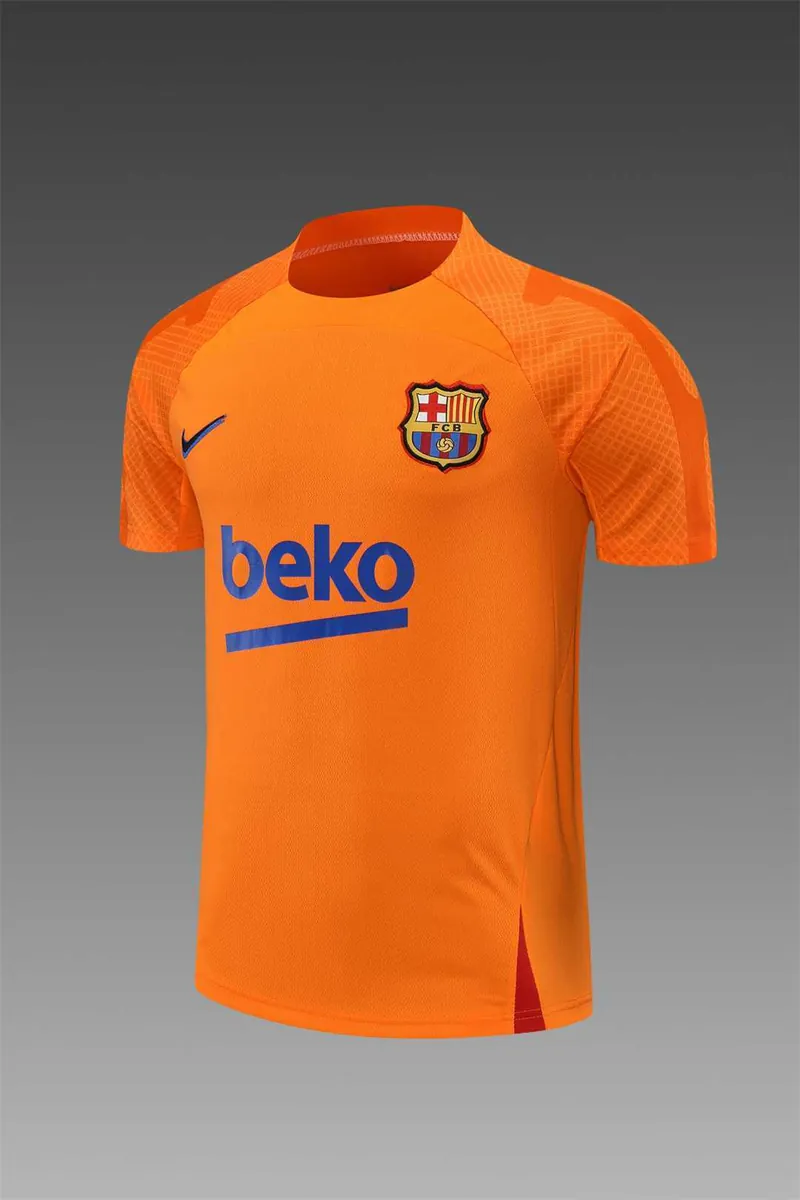 22-23 Barcelona training suit short sleeve kit orange 18