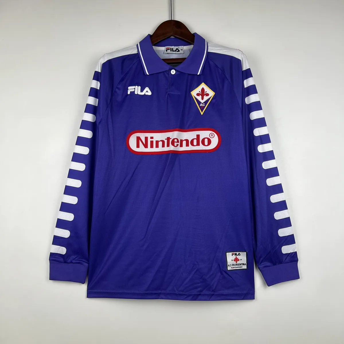 1998 Retro long sleeve Fiorentina home S-XXL 8