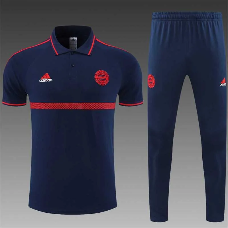 Polo Bayern sapphire blue and red three sides 9
