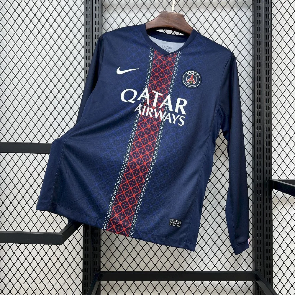 25-26 PSG Home Kit Football Long Sleeve T-Shirt AAAAJersey Supply Yupoo 6