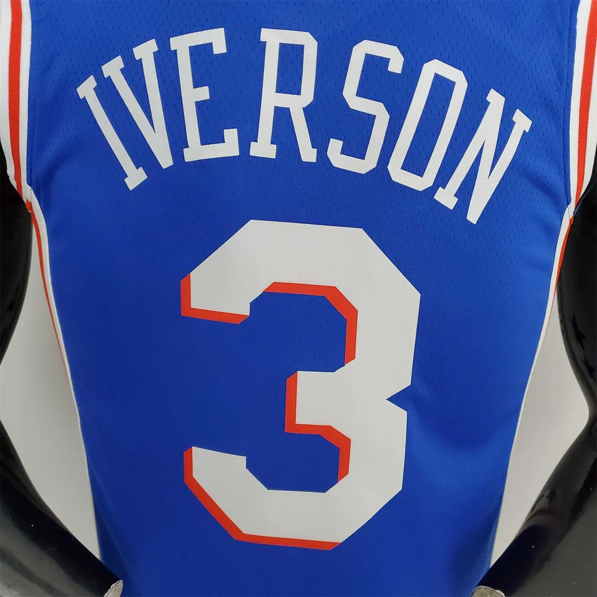 75th Anniversary Philadelphia 76ers IVERSON#3 Blue NBA Jersey 9