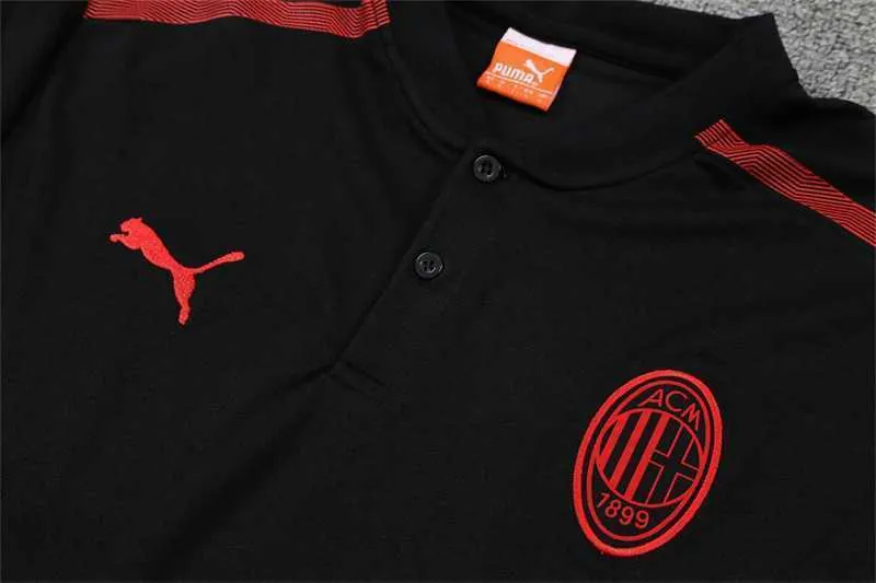 AC Milan Polo blackred Team Badge 6