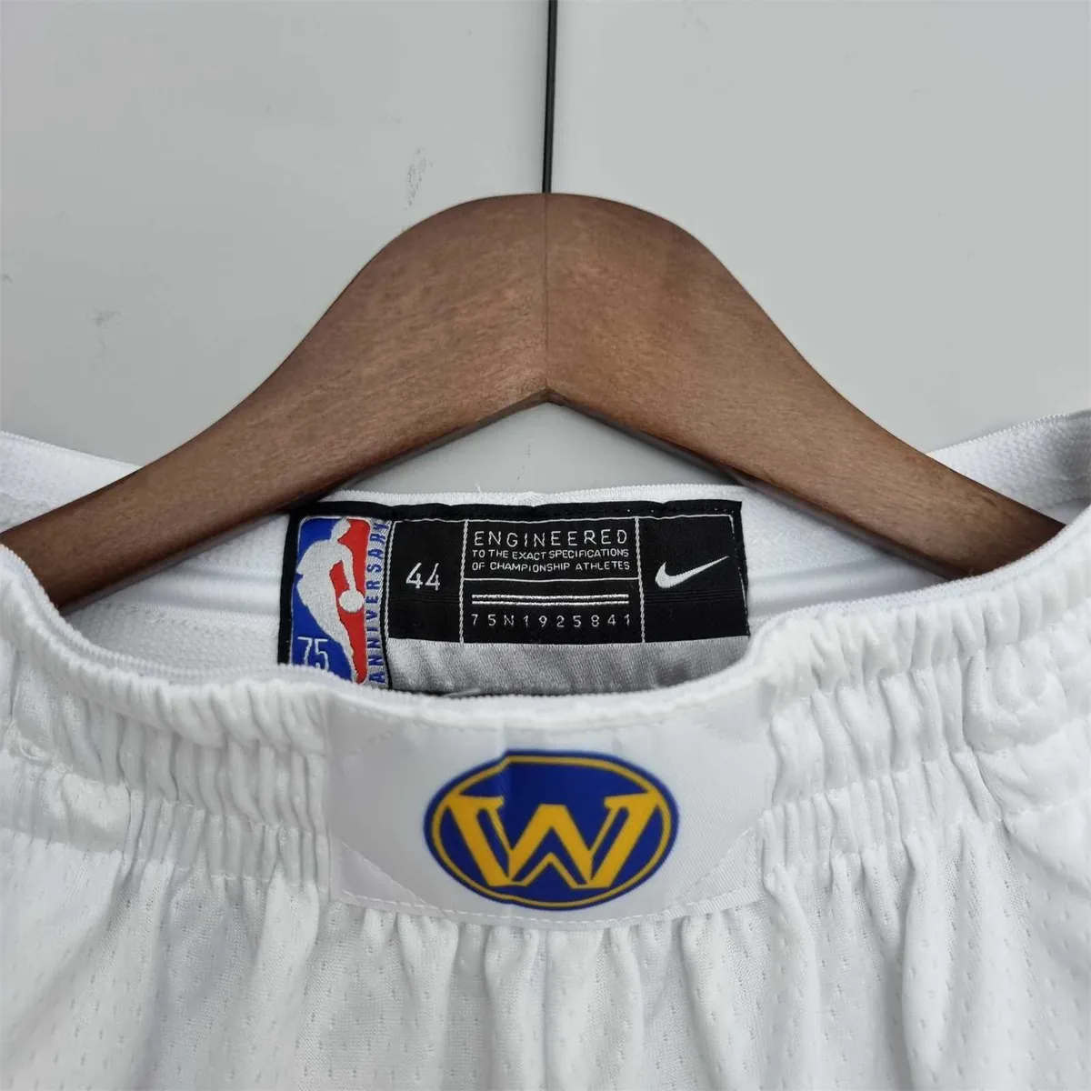 75th Anniversary Golden State Warriors Shorts White NBA Jersey 2