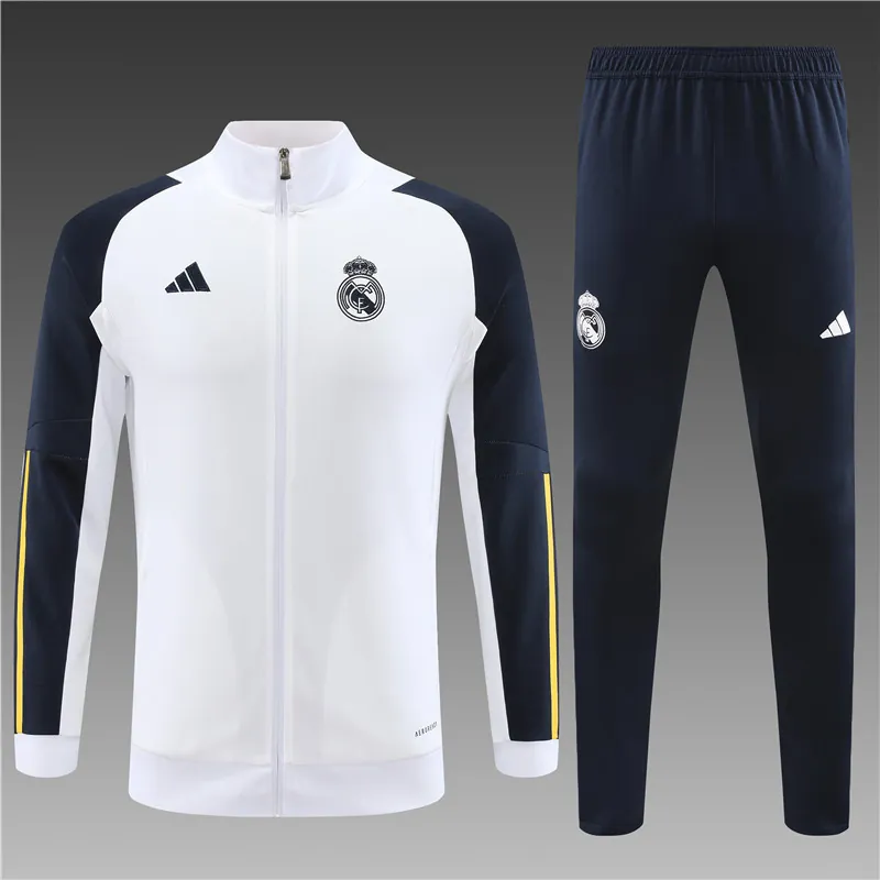 23-24 Real Madrid White Kits Long Sleeve Training Suit Cheap Jerseys Yupoo 3