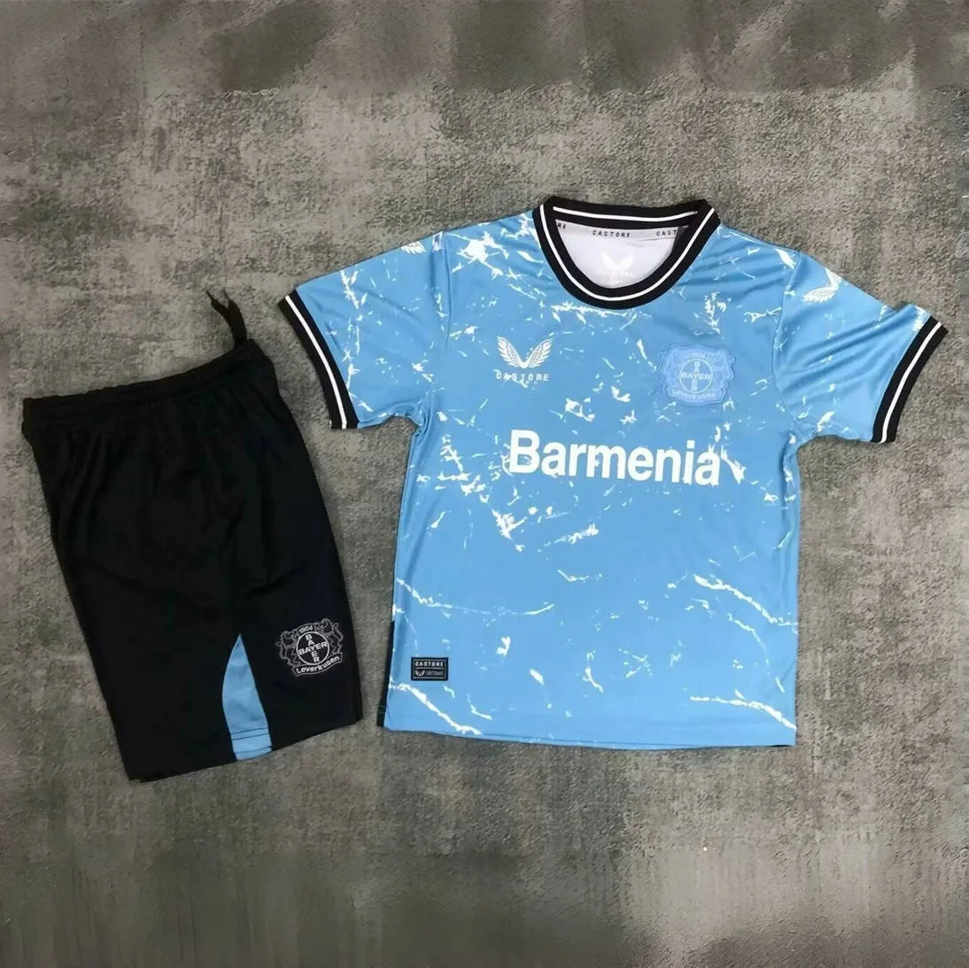 24-25 Bayer 04 Leverkusen Third Kid Kits Youth Apparels AAAAJersey Wholesale Yupoo 2