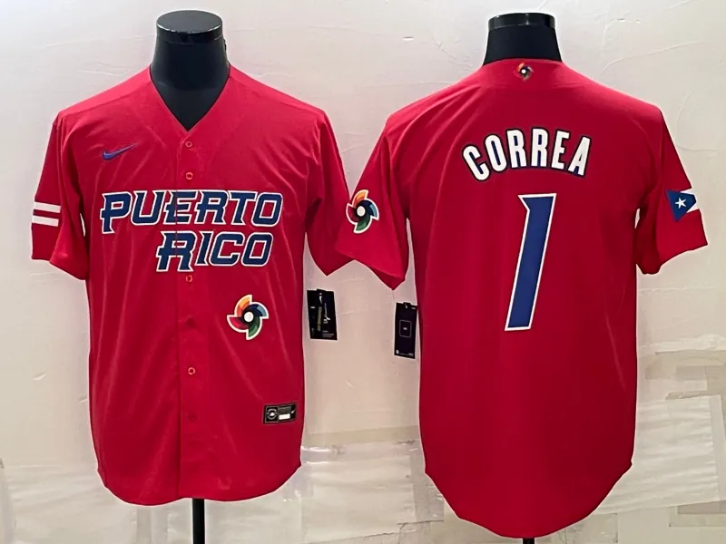 Puerto Rico 2023 World Cup Baseball Jerseys 52