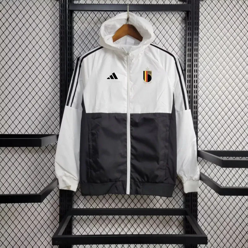 2024 Belgium White and Black Windbreaker Jacket Football Replicas Yupoo 2