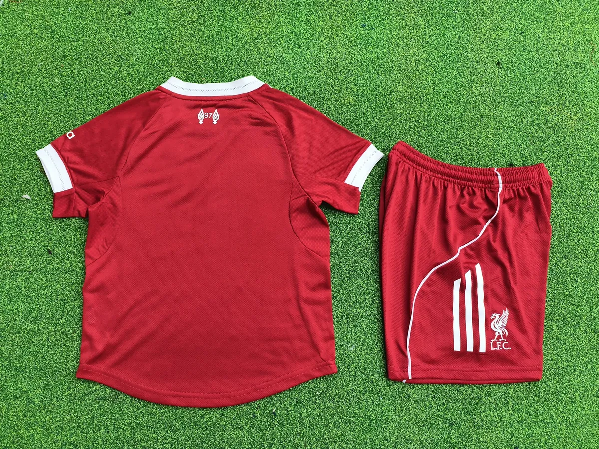 25-26 Liverpool Home Kid Kits Player Version Youth Apparels AAAAJersey Supply Yupoo 1