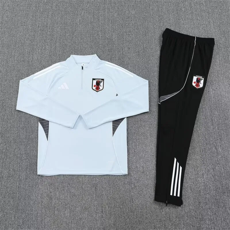 25-26 Japan Grey Training Kits Long Football Tracksuits 1