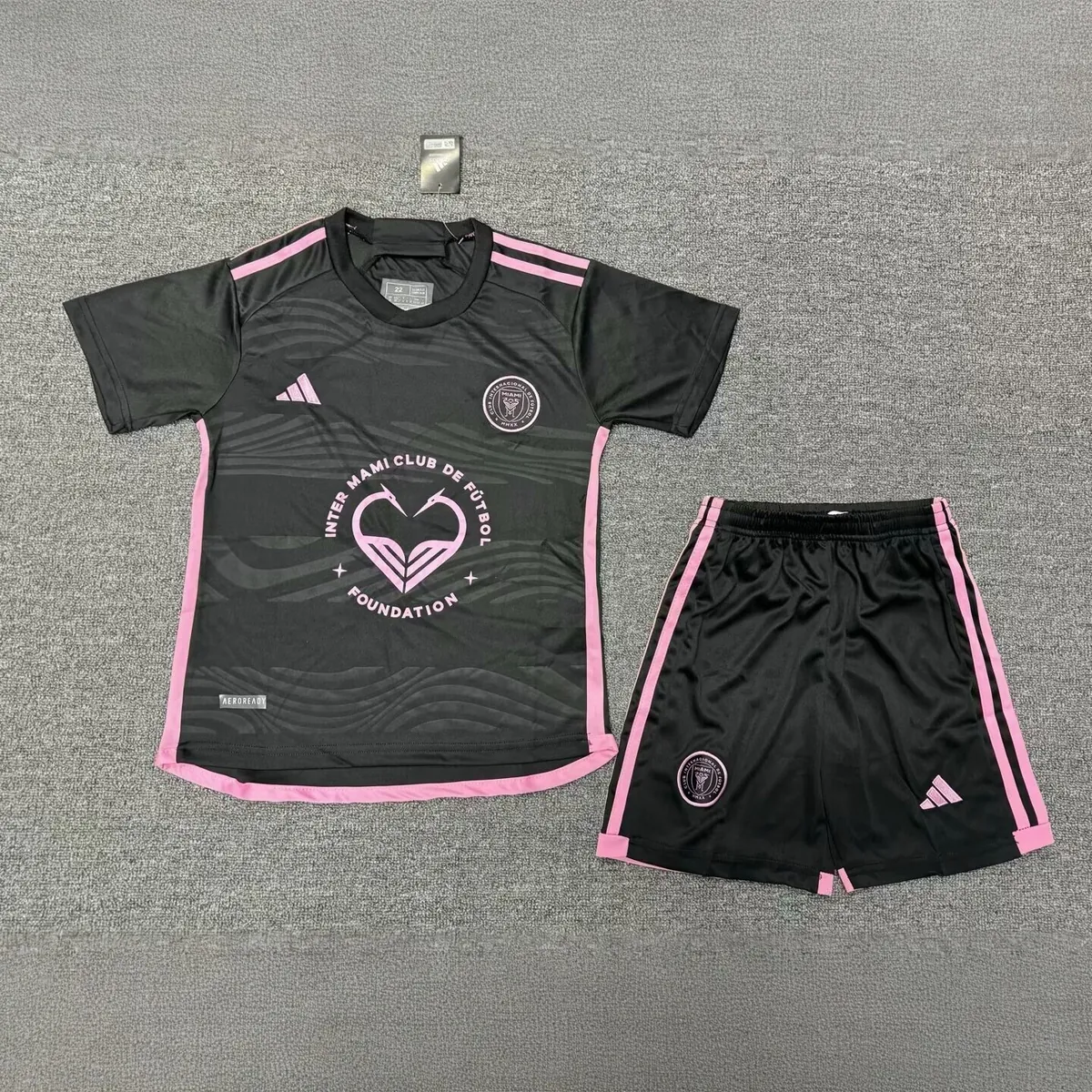 23-24 Inter Miami Away Kids Kits With IMFC Foundation Sponsor Suits Soccer Jerseys Yupoo 2
