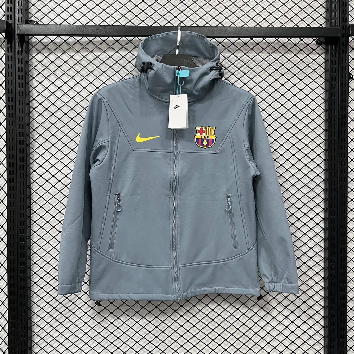 25-26 Barcelona hardshell jacket Kit Soccer Windbreaker AAAAJersey Supply Yupoo 5
