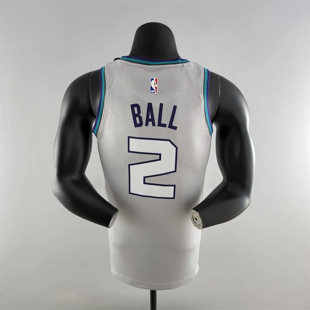 2019 Ball#2 Charlotte Hornets Grey NBA Jersey 8