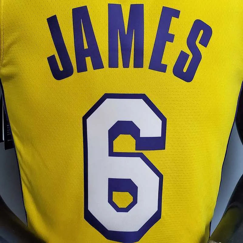 James #6 Lakers yellow 5