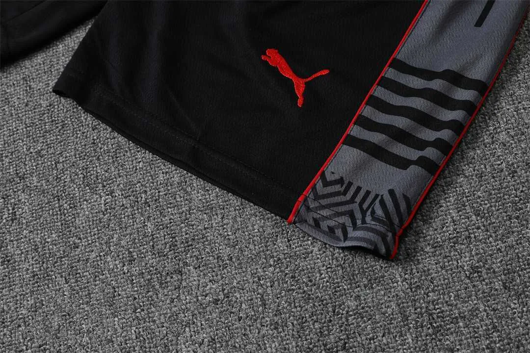 22-23 AC Milan Training Suit Short Sleeve Kit Grey 9