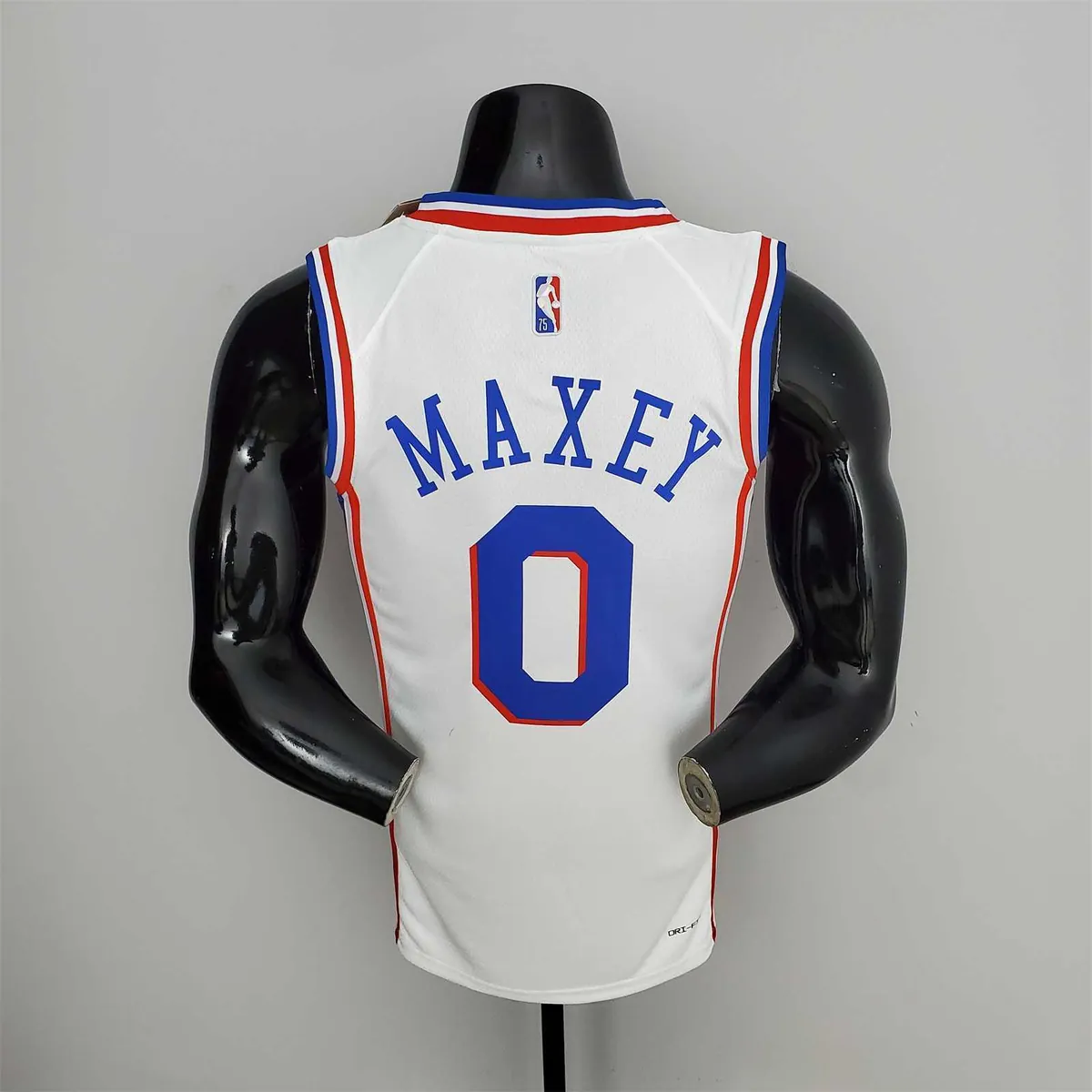 75th Anniversary Philadelphia 76ers MAXEY#0 White NBA Jersey 7