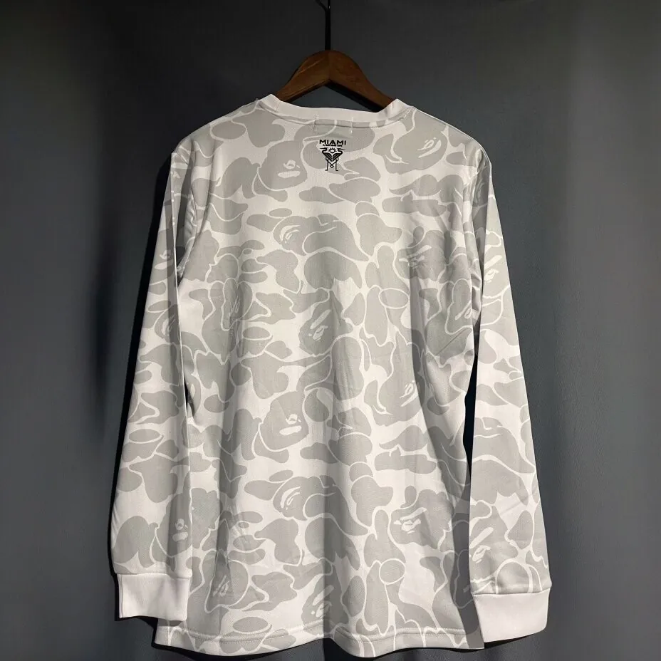 23-24 Inter Miami Limited Gris White Shirt Long Sleeve Joint Edition Kit Soccer Jerseys Yupoo 1