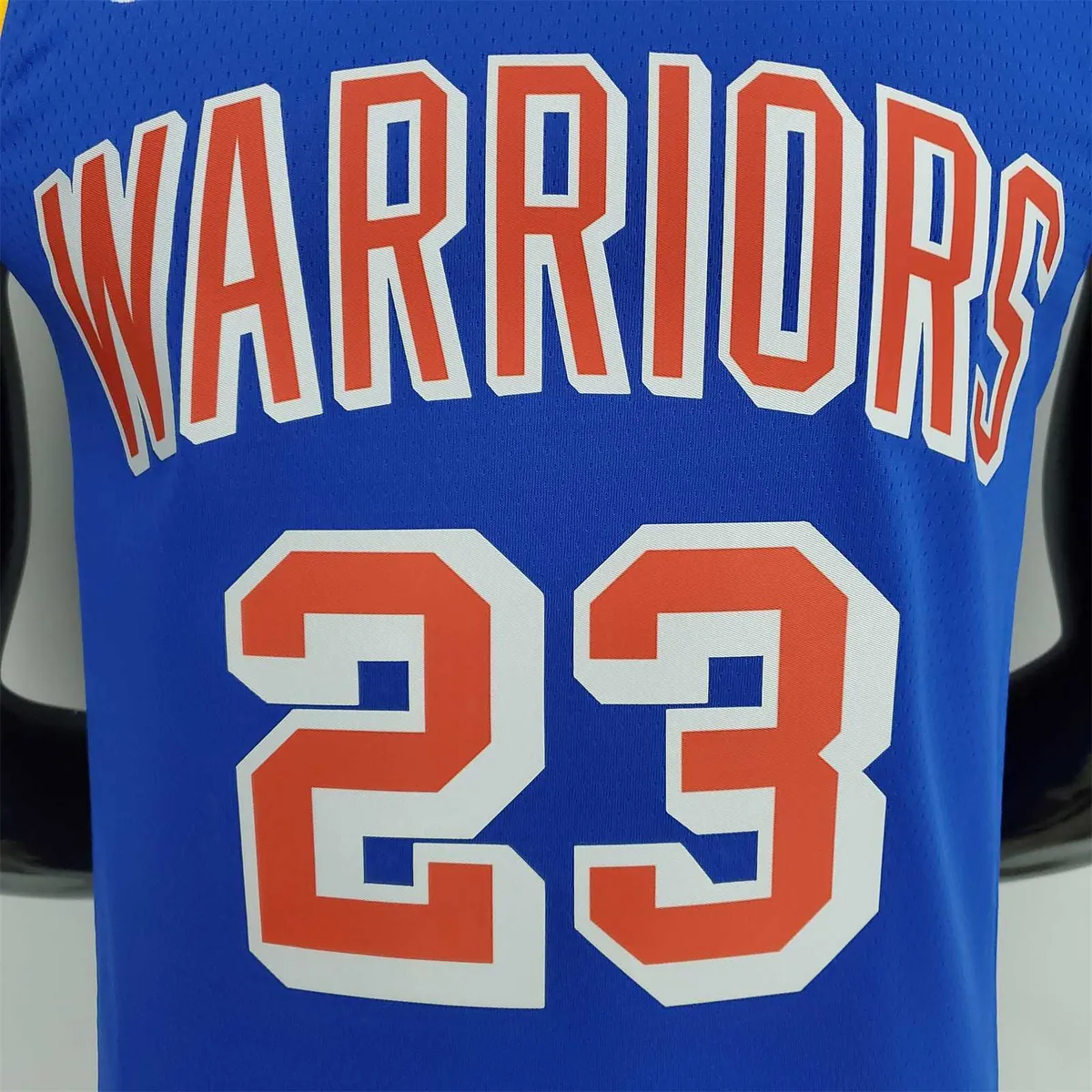75th Anniversary Green#23 Warriors Vintage Blue NBA Jersey 4