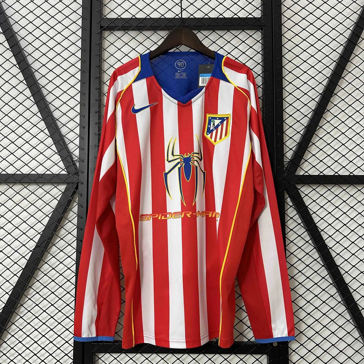 04-05 Atletico Madrid Home Retro Kit Long Sleeve Vintage Shirt AAAAJersey Supplier Yupoo 5
