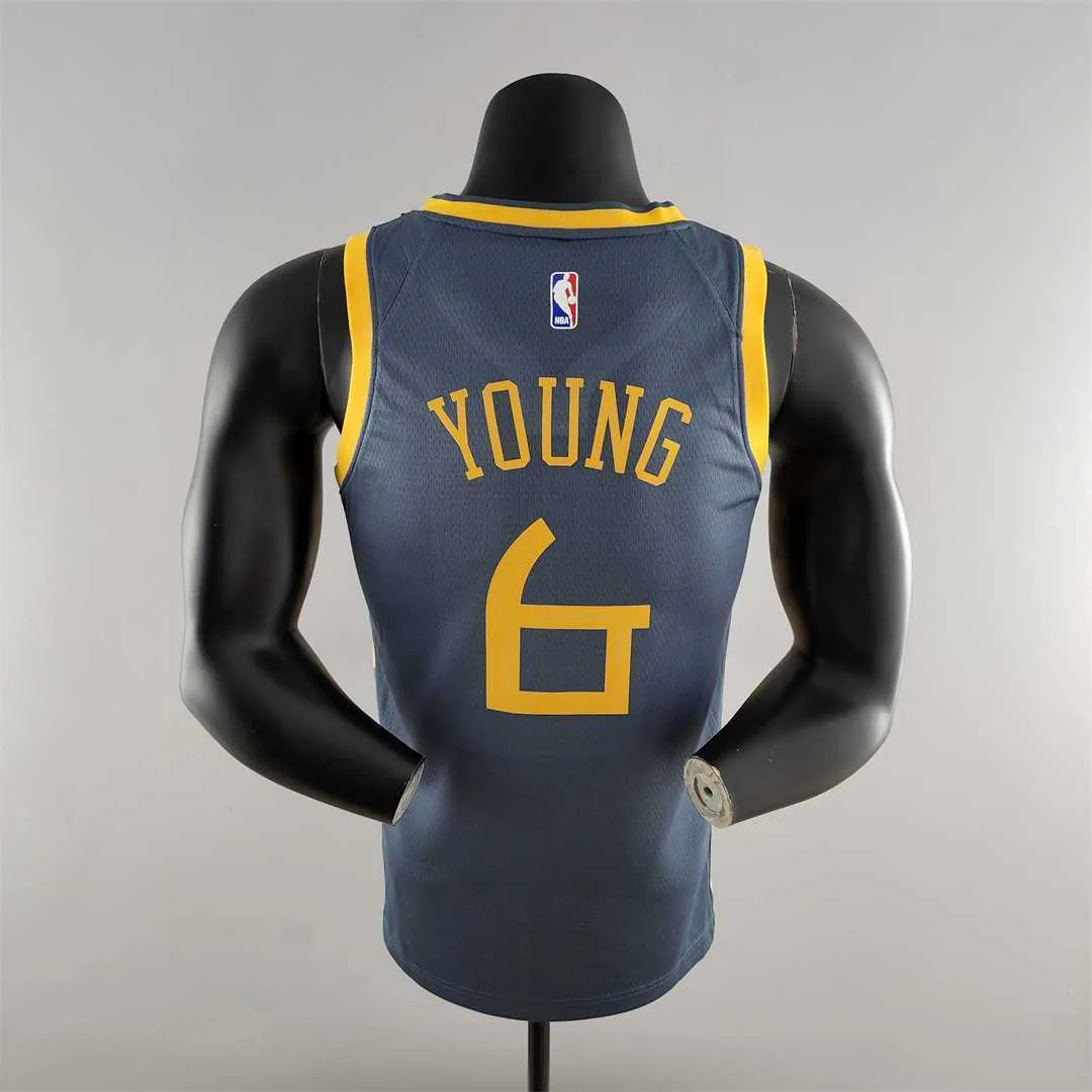 2018 YOUNG #6 Golden State Warriors Grey NBA Jersey 2