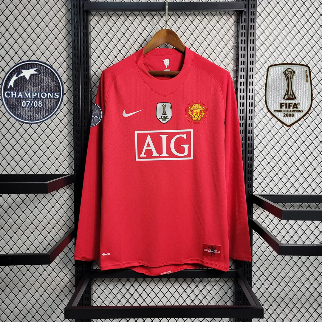 07-08 Manchester United home Long Sleeve 7