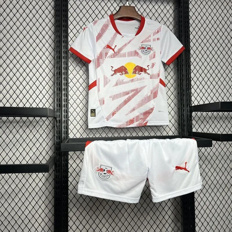 24-25 RB Leipzig Home Kid Kits Youth Apparels Football AAAAJersey Yupoo 7