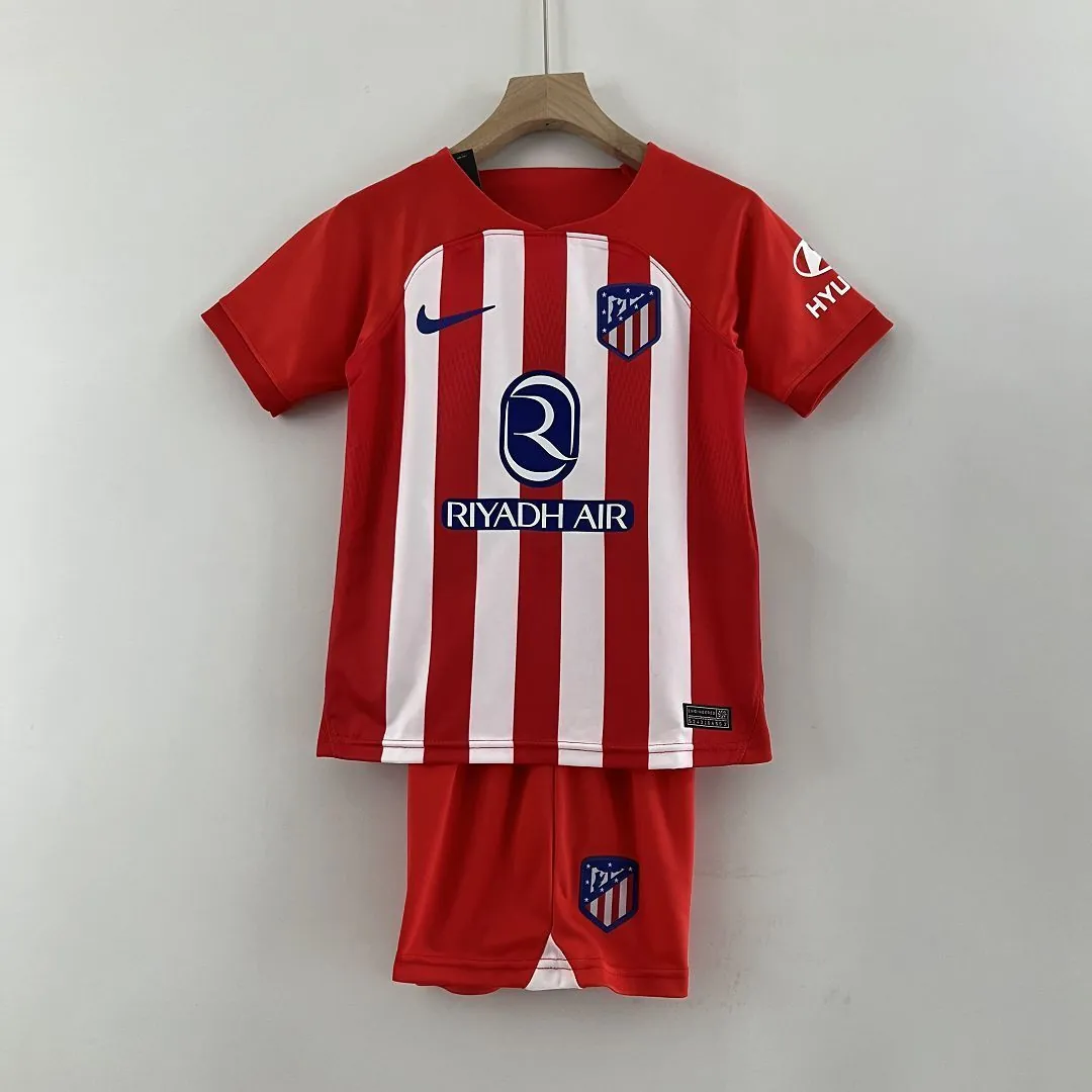 23-24 Kids Atletico Madrid home size 16-28 Cheap Football Kit 11