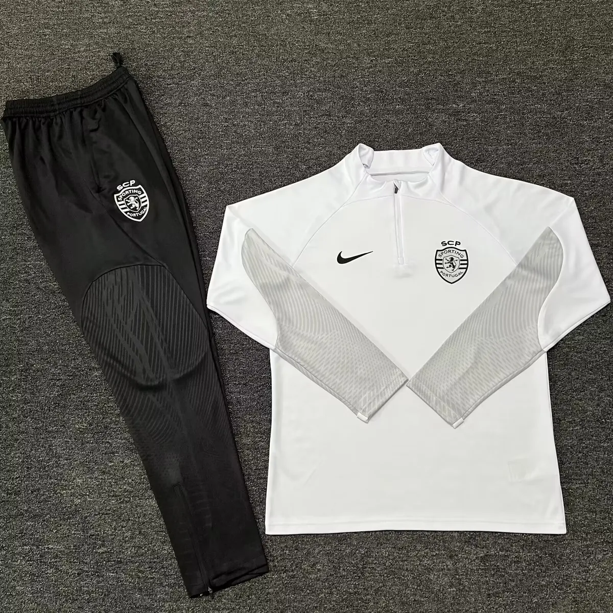 23-24 Sporting Lisbon Long Sleeve Kits White Training Suits Football Jerseys Yupoo 1