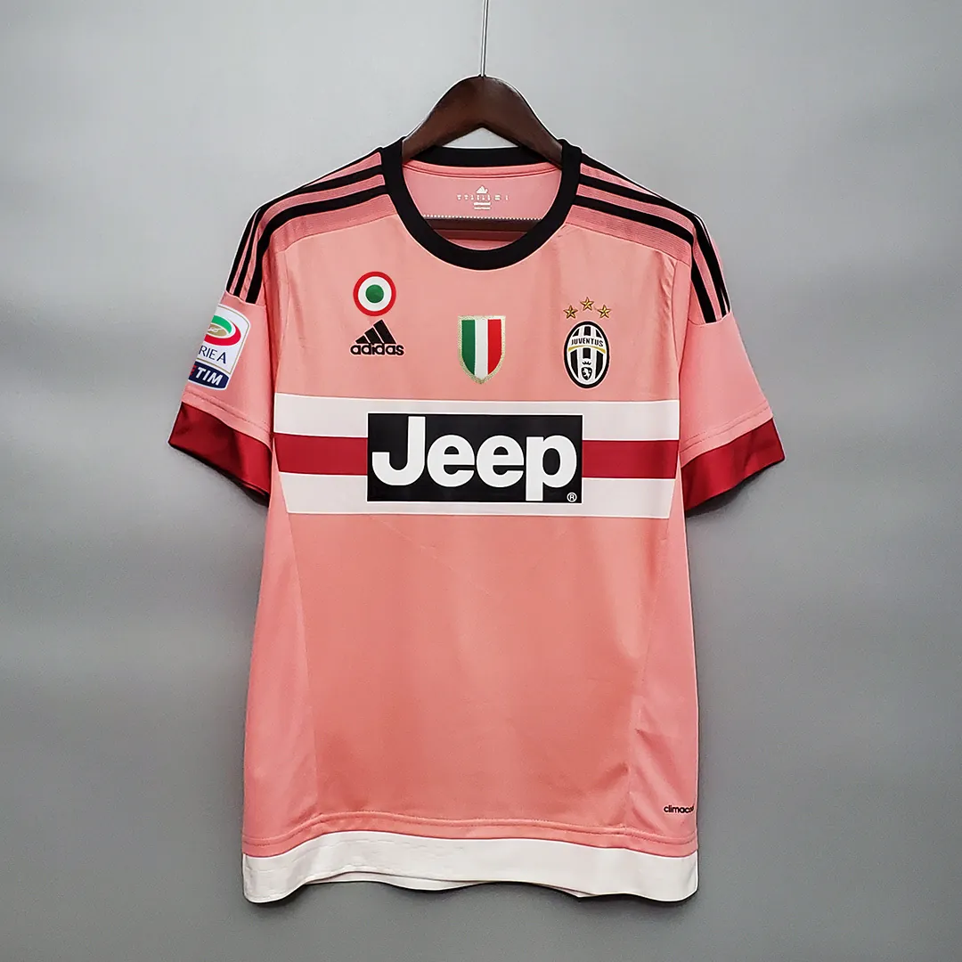 15-16 Juventus away pink Retro Football Jersey S-2XL 2