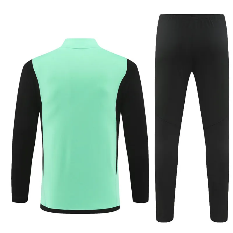 23-24 Real Madrid Long Sleeve Tracksuit Green Training Suits Jersey Supplier Yupoo 1