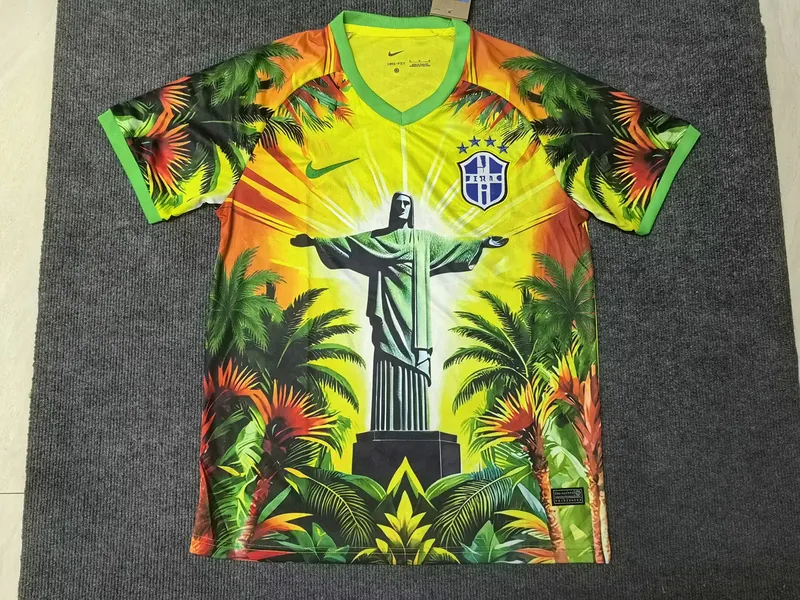 2025 Brazil X Christ Special Edition Cheap T-Shirt Football Apparels Soccer AAAAJersey Yupoo 2