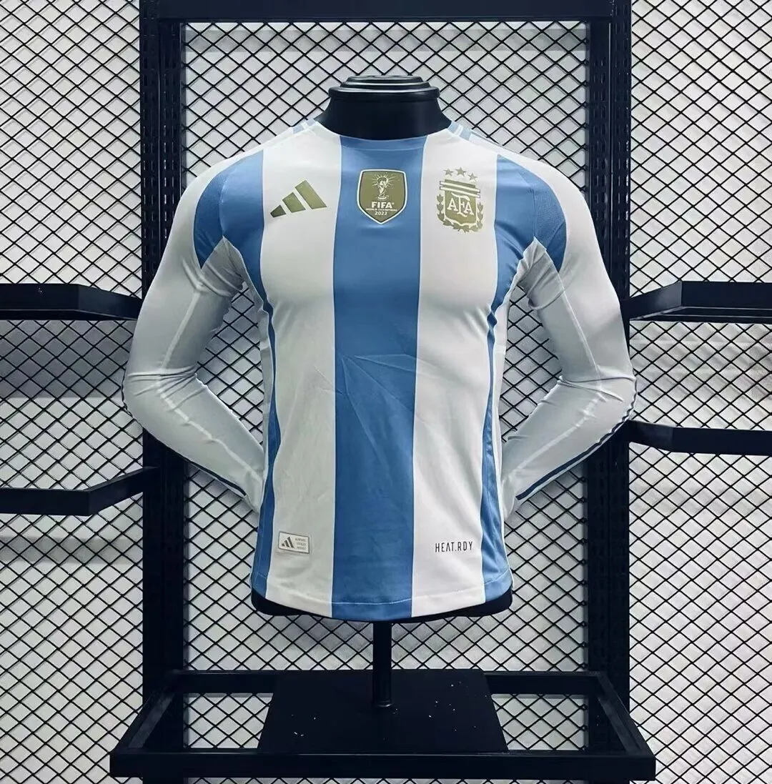 2024 Argentina Home Long Sleeve Kit Player Version Shirt Football AAAAJersey Yupoo 3