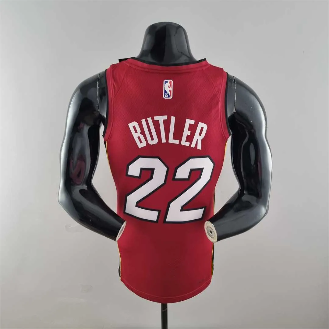 75th Anniversary Miami Heat Jordan BUTLER#22 Burgundy NBA Jersey 8
