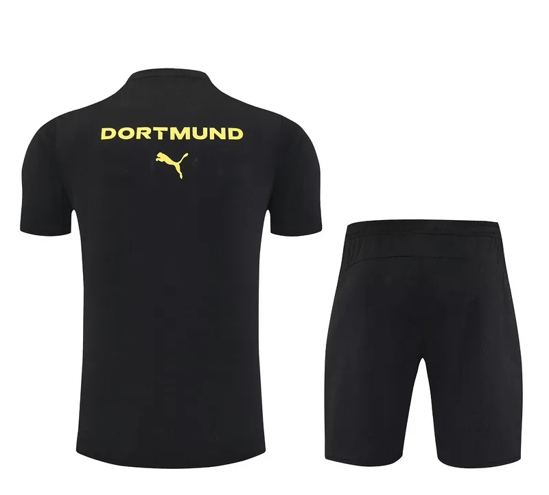 25-26 Dortmund Black Training Kits Football Tracksuits 2