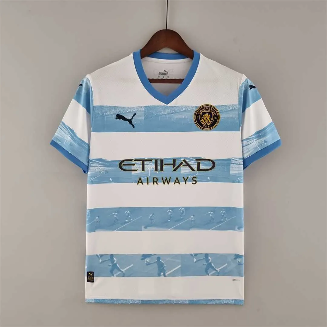 22-23 Manchester City commemorative white blue 11