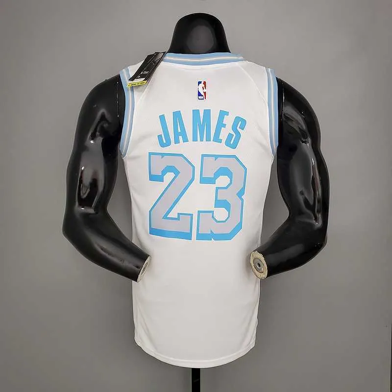 New Lakers James #23 Crew Neck Retro Limited Edition White 4