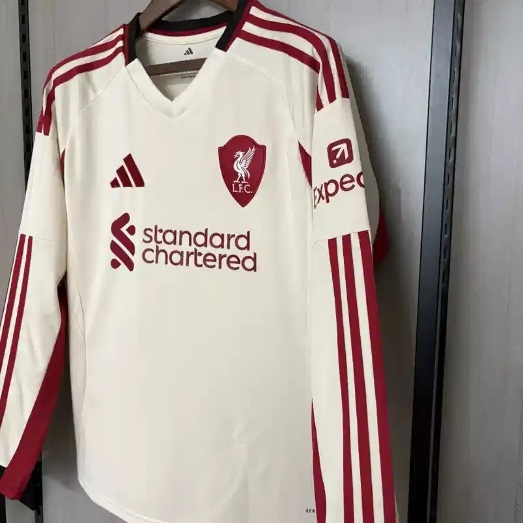 25-26 Liverpool Away Long Sleeve Kit Football Apparels AAAAJersey Wholesale Yupoo 3