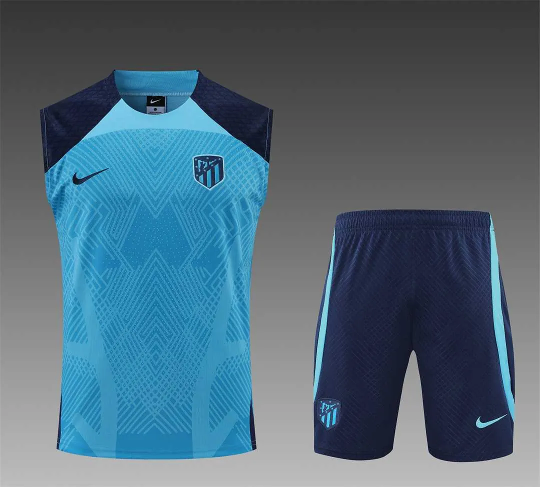 22-23 Atletico Madrid vest training suit kit blue 2