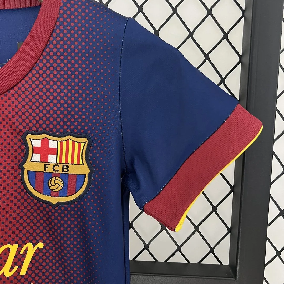 12-13 Barcelona Home Retro Kids Kits Children Shirt Soccer Jersey Yupoo 3
