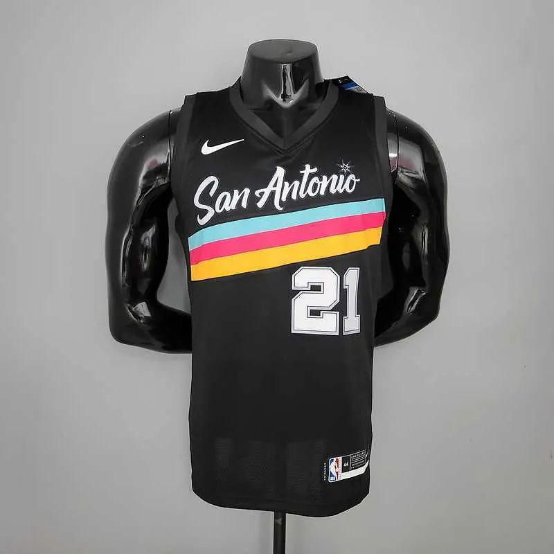 New DUNCAN#21 season Spurs City Edition black 8