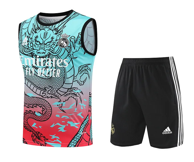 24-25 Real Madrid Dragon Training Vest Kits(Top+Shorts) Football Replicas Yupoo 4