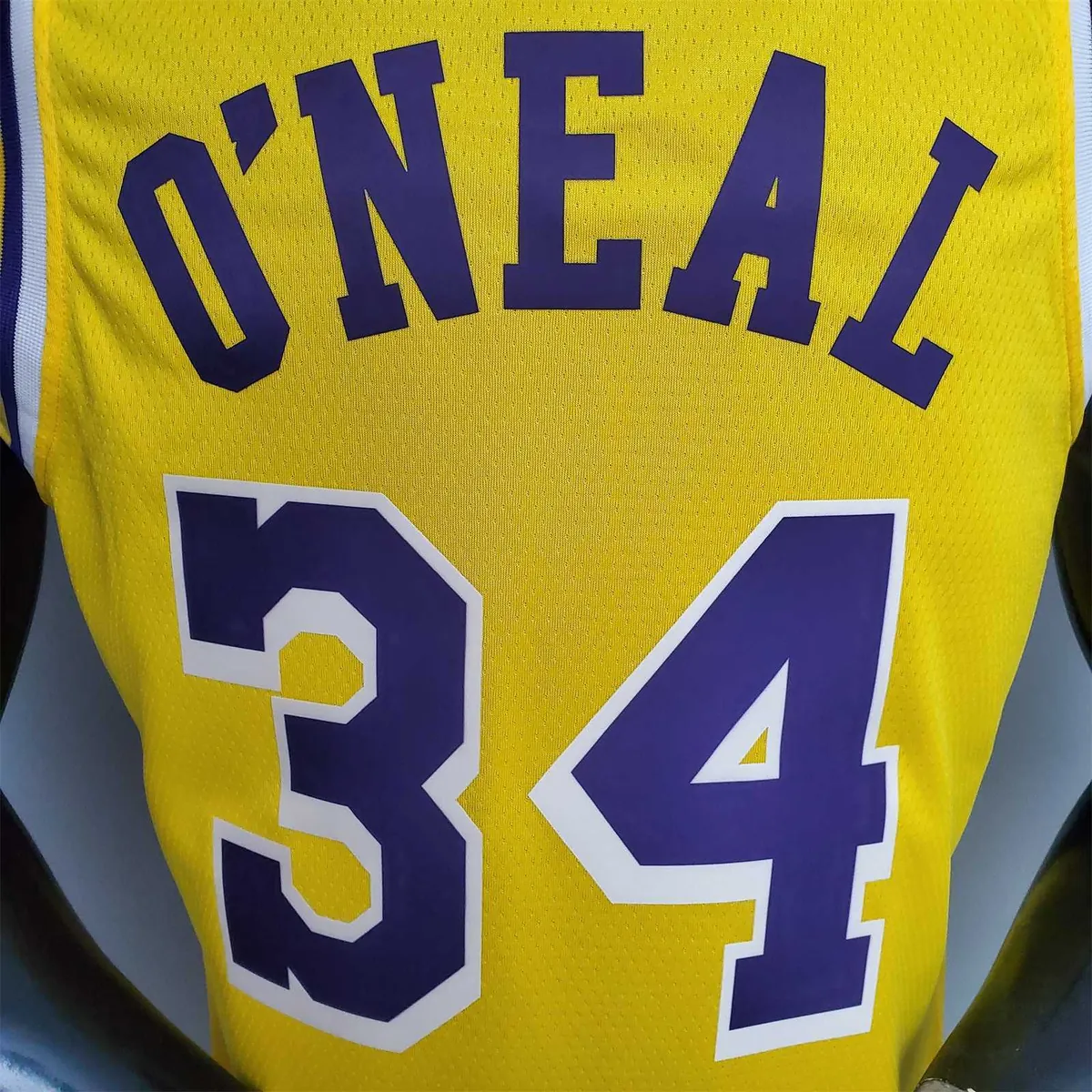 O'Neal #34 Lakers Commemorative Edition Round neck yellow 5