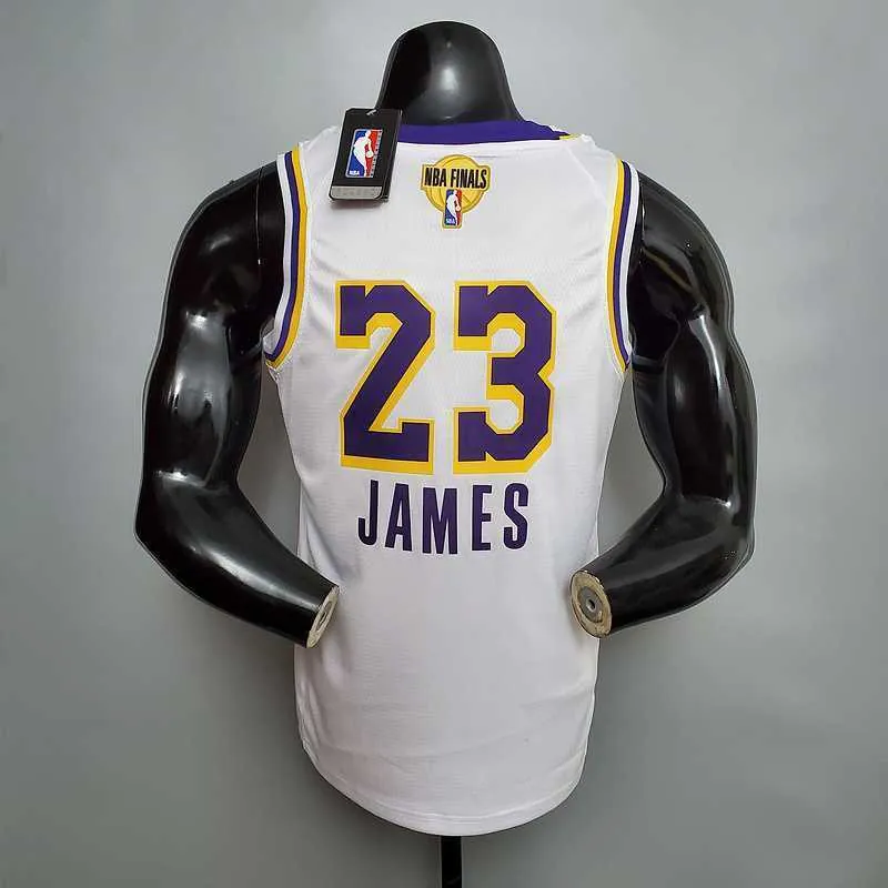 New James #23 Lakers Round neck white 6