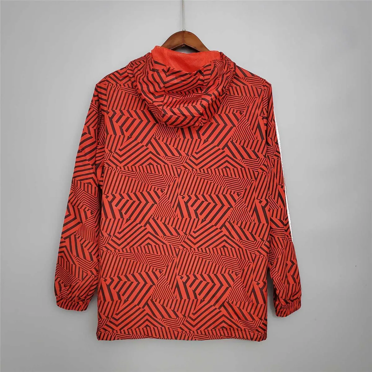 21-22 Ajax Red and Black Stripes Windbreaker 1