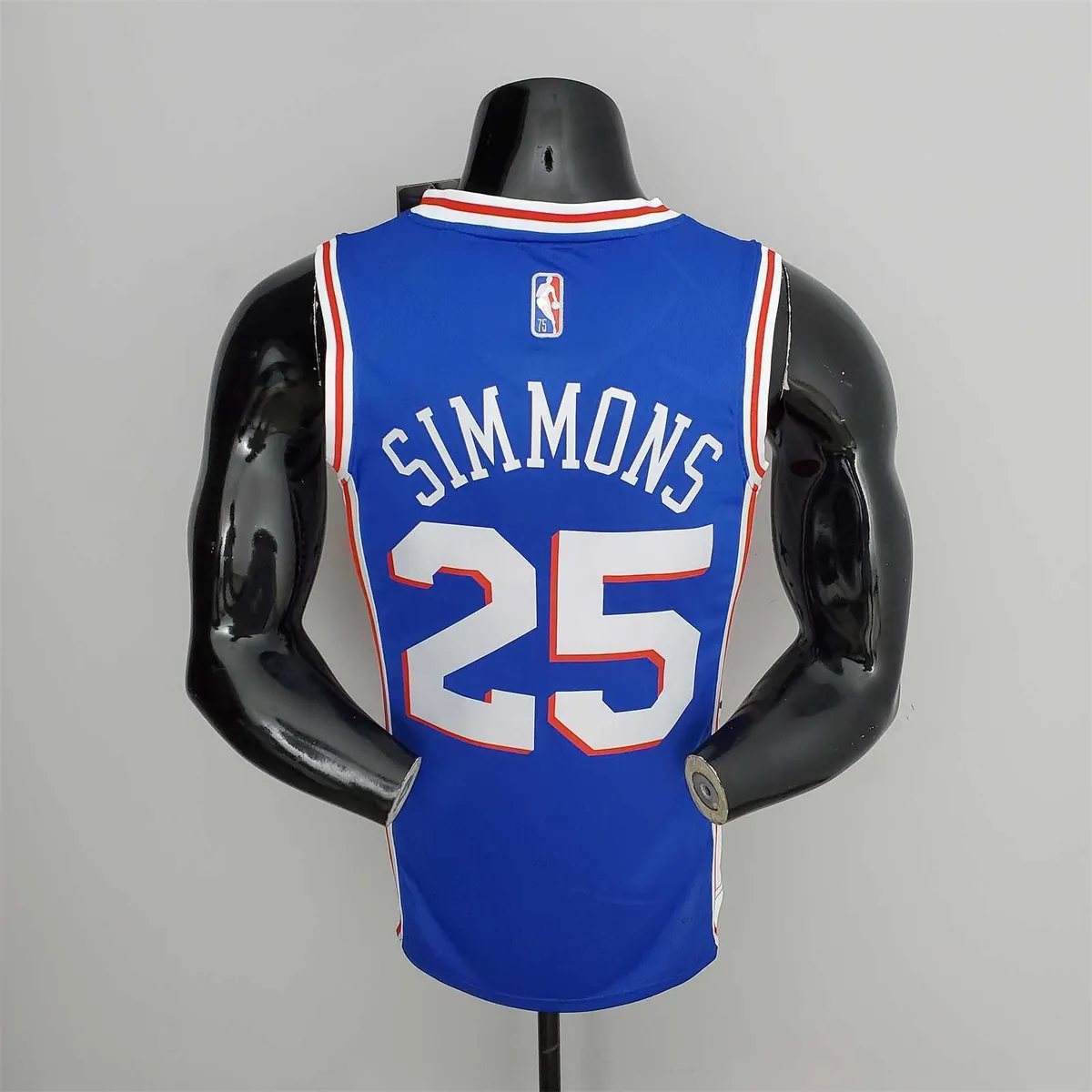 75th Anniversary Philadelphia 76ers SIMMONS#25 Blue NBA Jersey 6