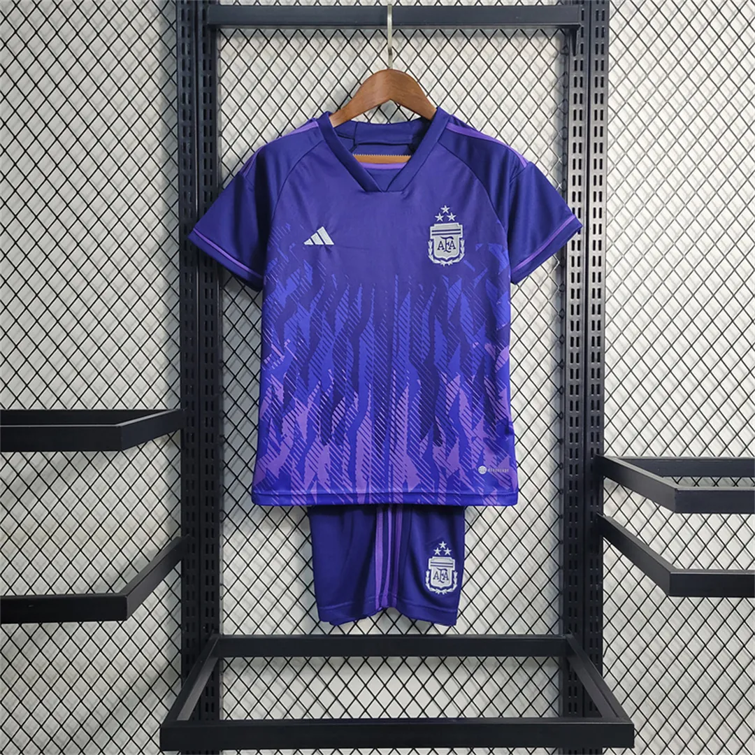 2022 Argentina away 3-star kids kit 9