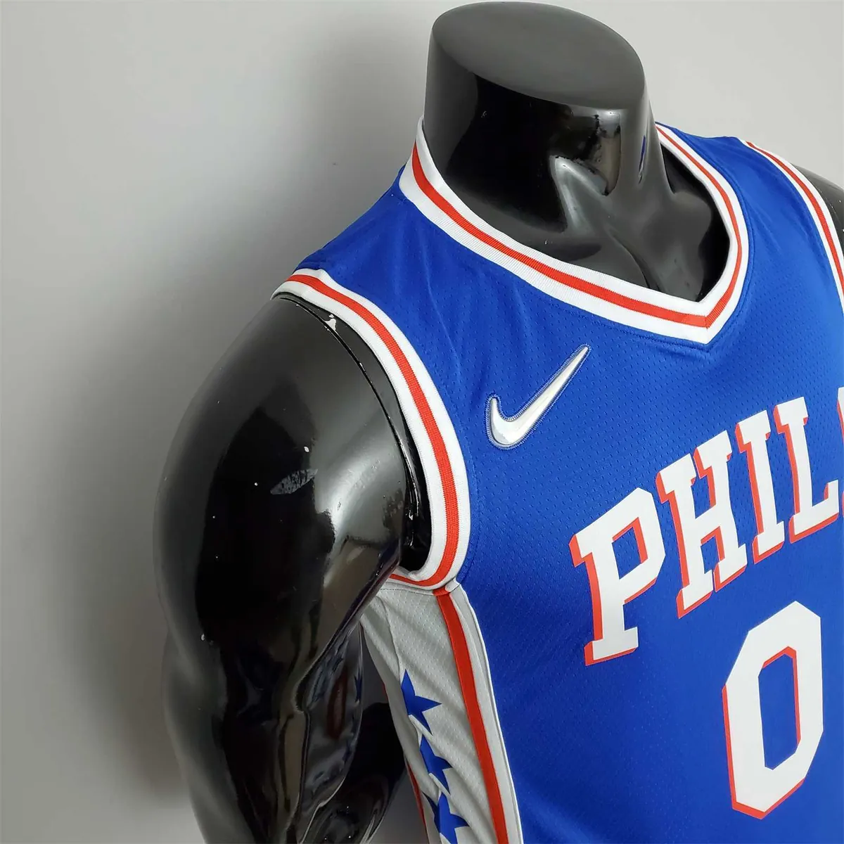 75th Anniversary Philadelphia 76ers MAXEY#0 Blue NBA Jersey 2