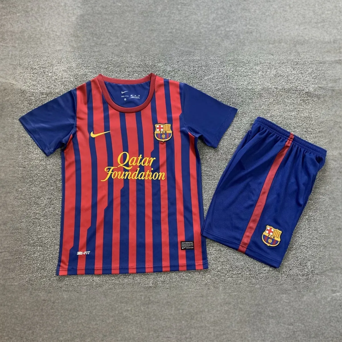 11-12 Barcelona Home Retro Kids Kits Children Shirt Football Jerseys Yupoo 2
