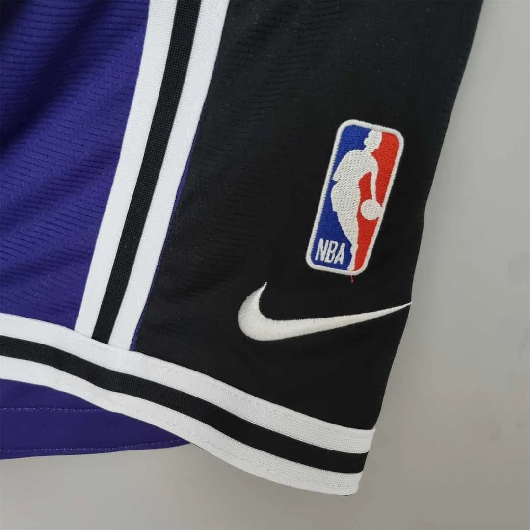 2022 Los Angeles Lakers NBA US Training Shorts Purple Black 2