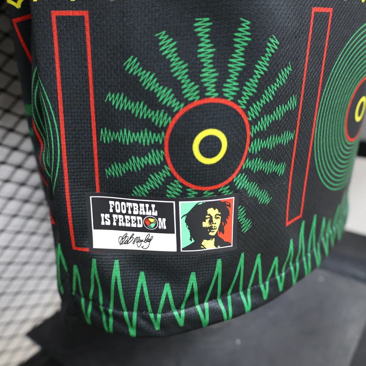 2026 World Cup Jamaica X Bob Marley Away Soccer Shirt Player Version 7